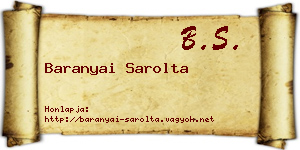 Baranyai Sarolta névjegykártya